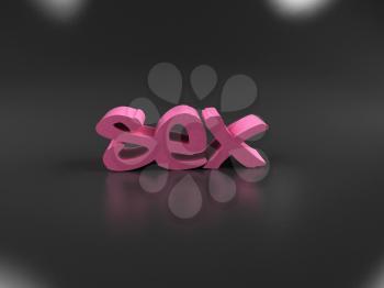 Royalty Free 3d Clipart Image of the Word Sex