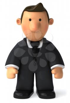 Royalty Free Clipart Image of a Sad Businessman