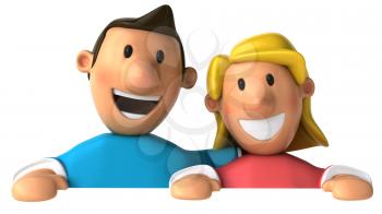 Royalty Free Clipart Image of a Couple