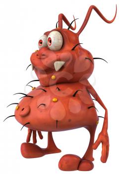 Royalty Free Clipart Image of a Germ Facing to the Left