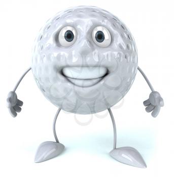 Royalty Free Clipart Image of a Golf Ball