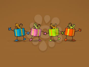 Royalty Free Clipart Image of Presents