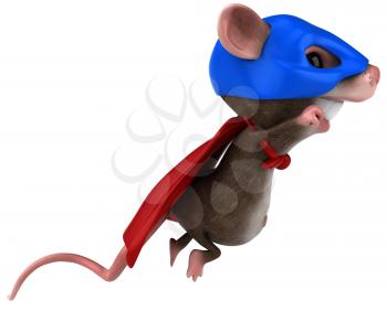 Royalty Free Clipart Image of a Superhero Mouse