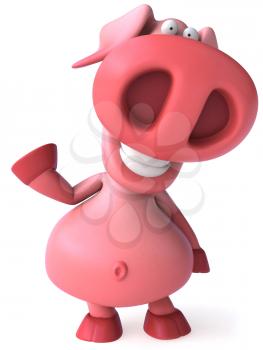 Royalty Free Clipart Image of a Pig