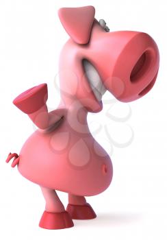 Royalty Free Clipart Image of a Pig