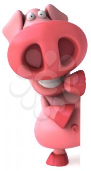 Royalty Free Clipart Image of a Pig