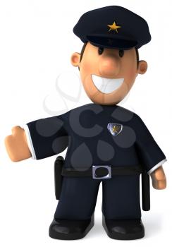 Royalty Free Clipart Image of a Police Officer