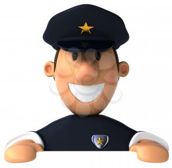 Royalty Free Clipart Image of a Police Officer