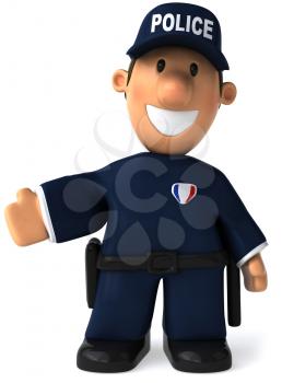 Royalty Free Clipart Image of a Police Officer