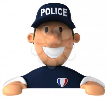 Royalty Free Clipart Image of a Police Officer