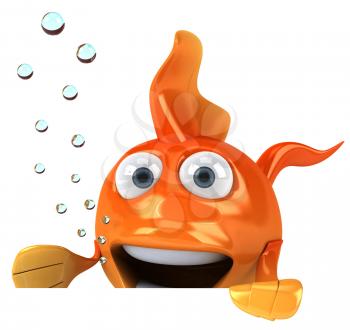 Royalty Free Clipart Image of a Goldfish