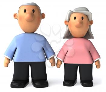 Royalty Free Clipart Image of a Senior Couple