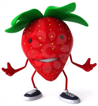 Royalty Free Clipart Image of a Strawberry