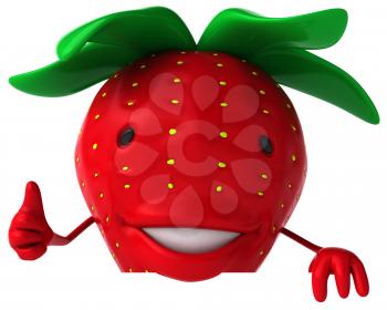 Royalty Free Clipart Image of a Strawberry