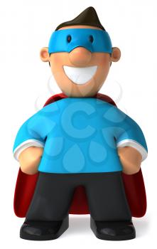 Royalty Free Clipart Image of a Superhero Man