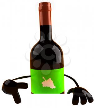 Royalty Free Clipart Image of a Wine Bottle