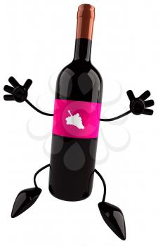 Royalty Free Clipart Image of a Bottle of Wine