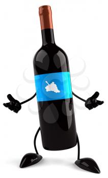 Royalty Free Clipart Image of a Wine Bottle