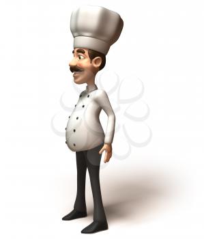 Royalty Free 3d Clipart Image of a Chef