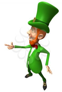 Royalty Free 3d Clipart Image of a Leprechaun