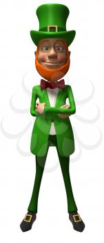 Royalty Free 3d Clipart Image of a Leprechaun