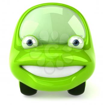 Royalty Free 3d Clipart Image of a Green Car