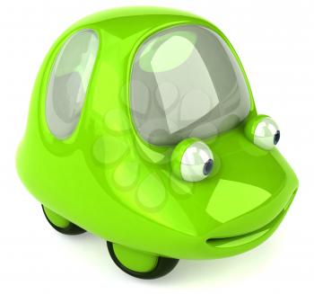 Royalty Free 3d Clipart Image of a Green Car