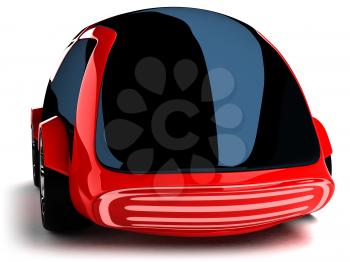 Royalty Free 3d Clipart Image of a Red Car