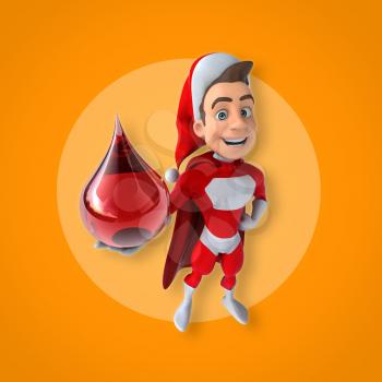 Fun superhero - 3D Illustration