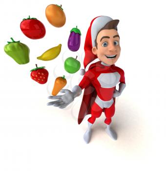 Fun superhero - 3D Illustration