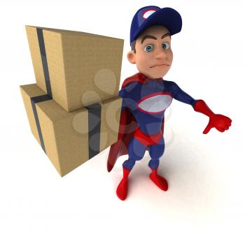 Fun superhero - 3D Illustration