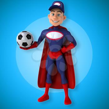 Fun superhero - 3D Illustration