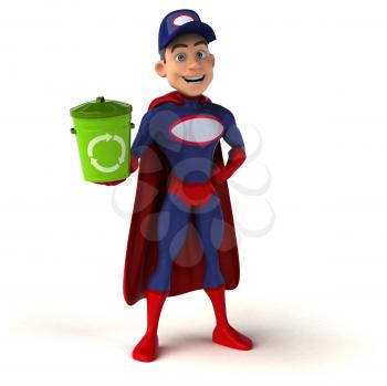 Fun superhero - 3D Illustration