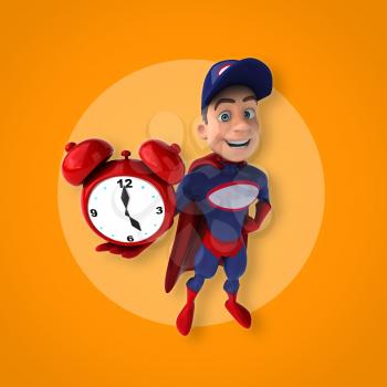 Fun superhero - 3D Illustration