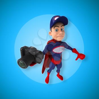 Fun superhero - 3D Illustration