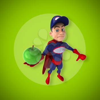 Fun superhero - 3D Illustration