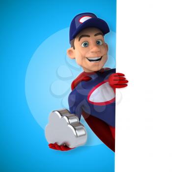 Fun superhero - 3D Illustration