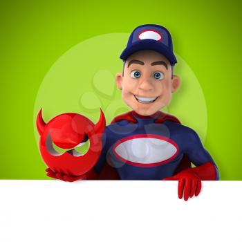 Fun superhero - 3D Illustration