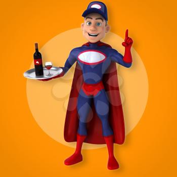 Fun superhero - 3D Illustration