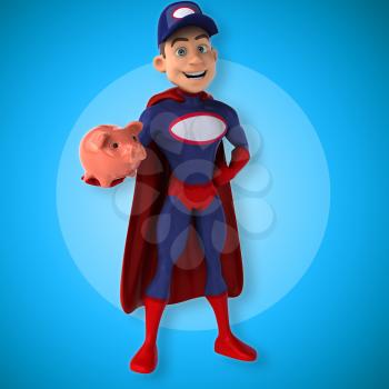 Fun superhero - 3D Illustration