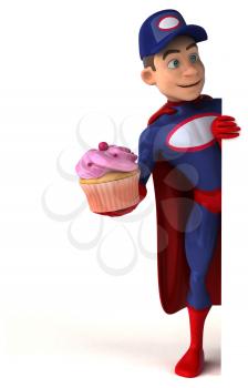 Fun superhero - 3D Illustration