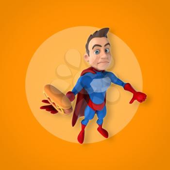 Fun superhero - 3D Illustration