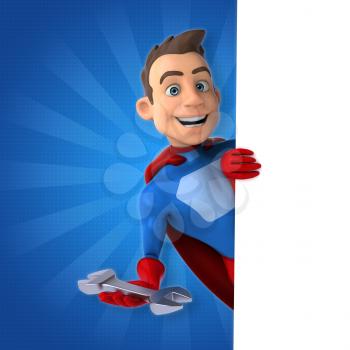 Fun superhero - 3D Illustration