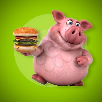 Fun pig - 3D Illustration