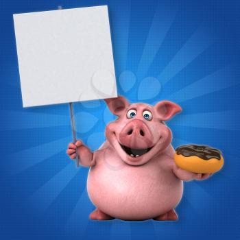 Fun pig - 3D Illustration