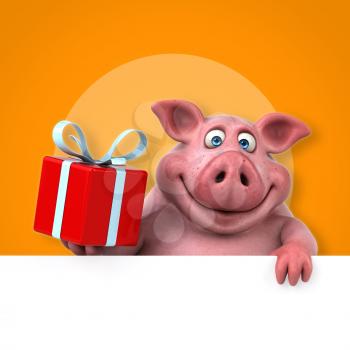 Fun pig - 3D Illustration