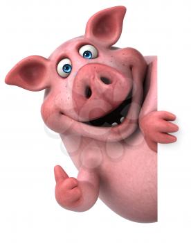 Fun pig - 3D Illustration