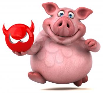 Fun pig - 3D Illustration