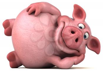 Fun pig - 3D Illustration