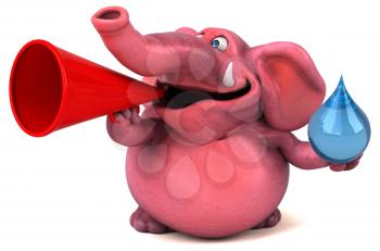 Pink elephant - 3D Illustration